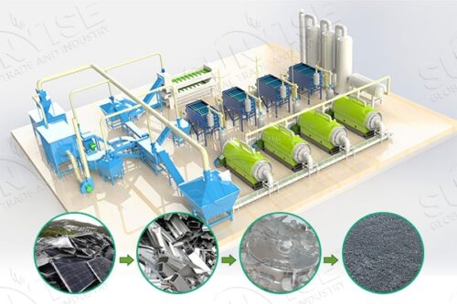 Equipos de reciclaje de paneles solares de 10 toneladasdía