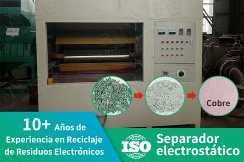 Máquina clasificadora electrostática