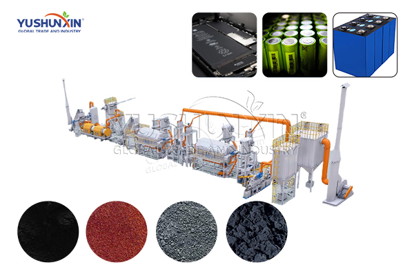 Línea de eliminación de baterías de litio de 500 kg/h en India